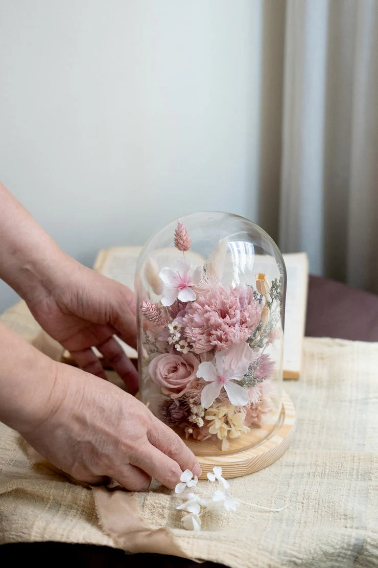 Dried Flower Bell Jar Workshop in Paris