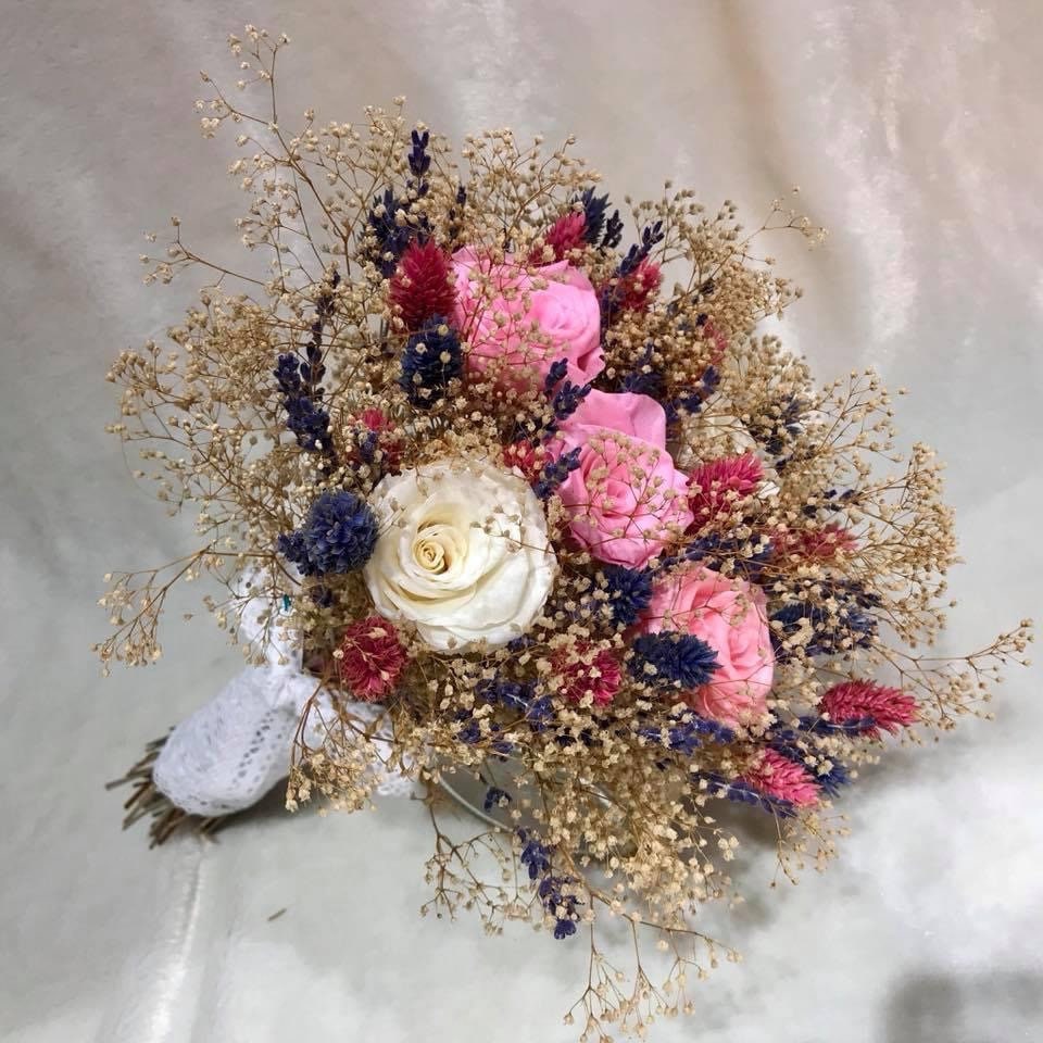 Bouquet Mariguetta, preserved, dried bridal bunch, birthday gift