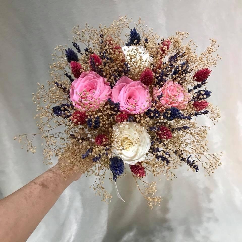 Bouquet Mariguetta, preserved, dried bridal bunch, birthday gift