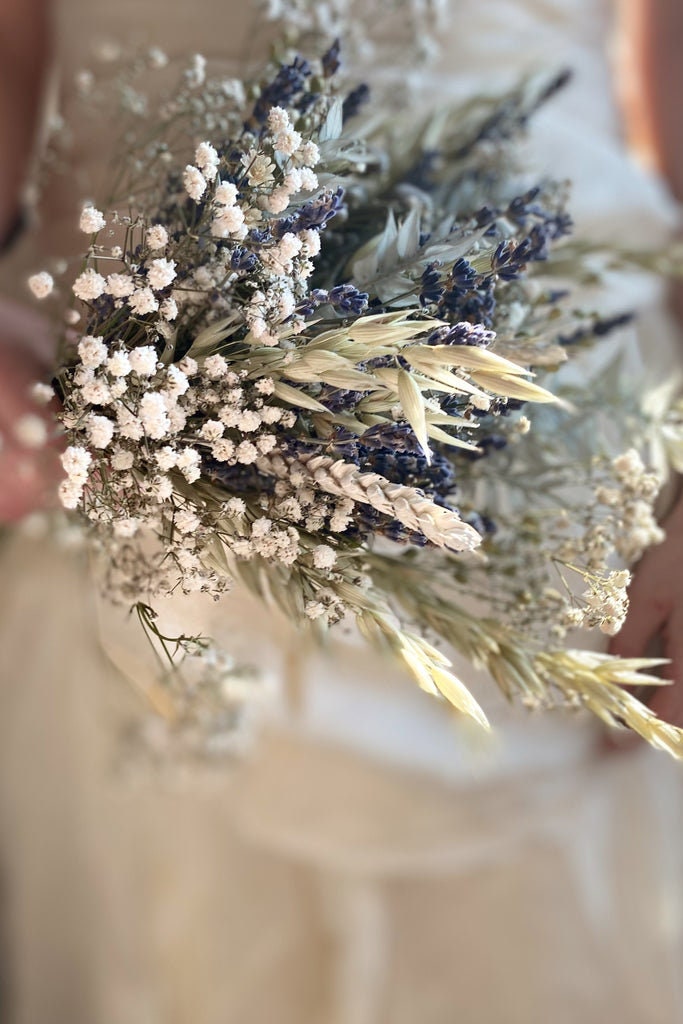 Bouquet ANNA gysophia mix lavender bridal bunch, boho chic decoration, wedding bunch