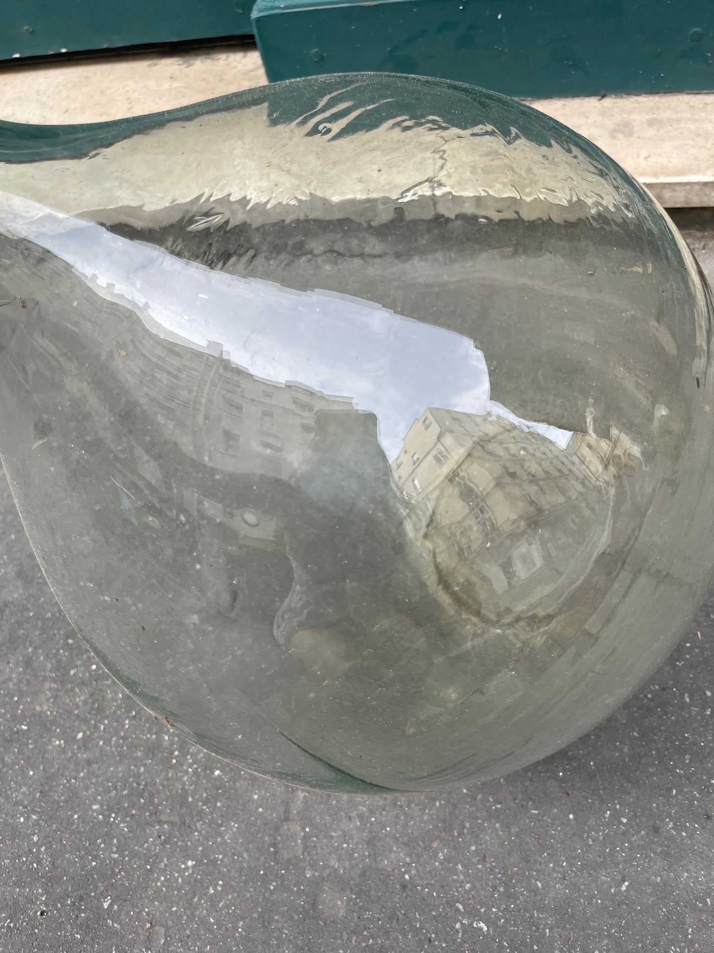 Demijohn carboy 25L transparent Alsacien dame jeanne cicara 1950s saber neck