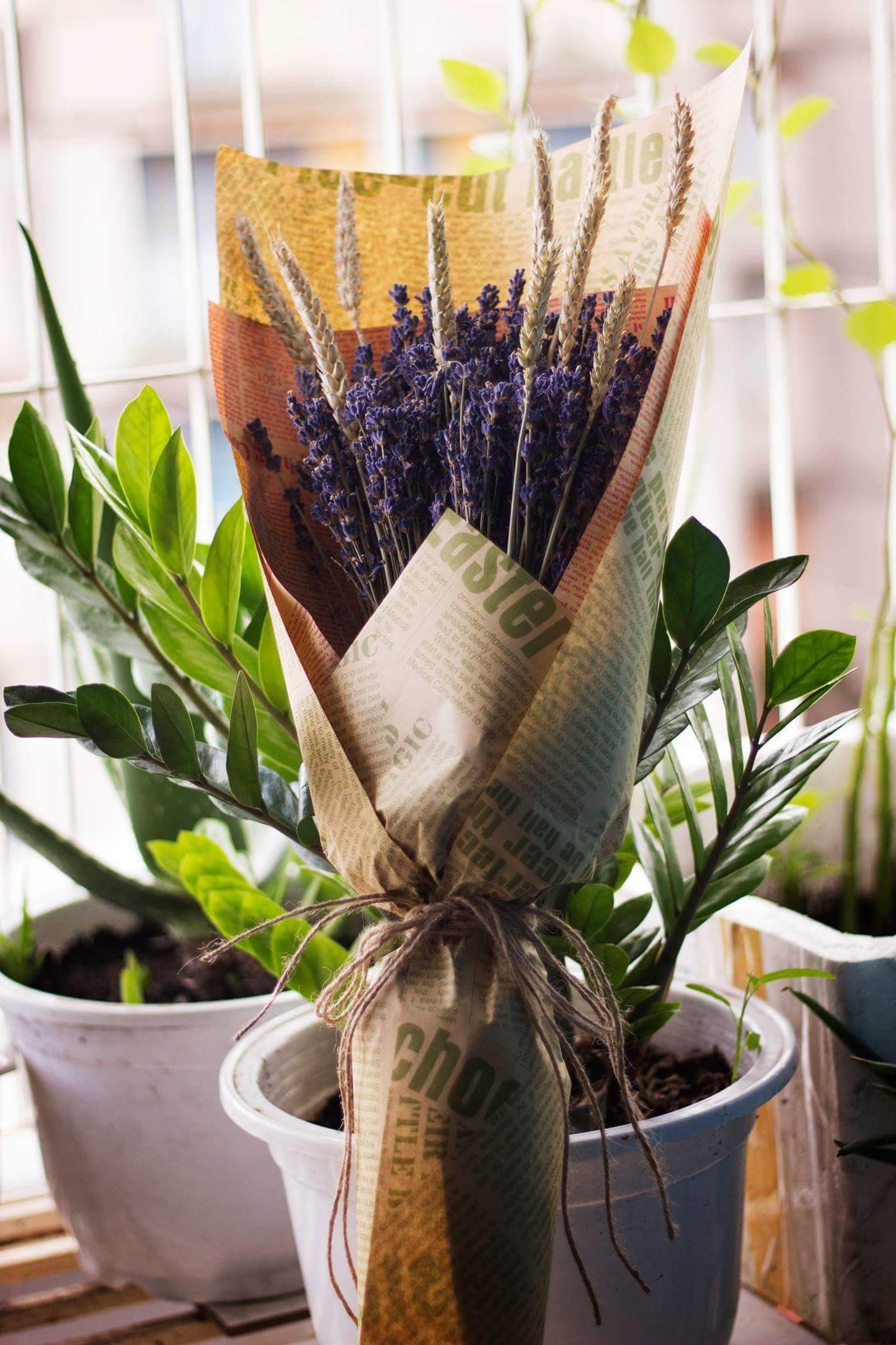 Bouquet lavende mix ble, lavande, composition lavande