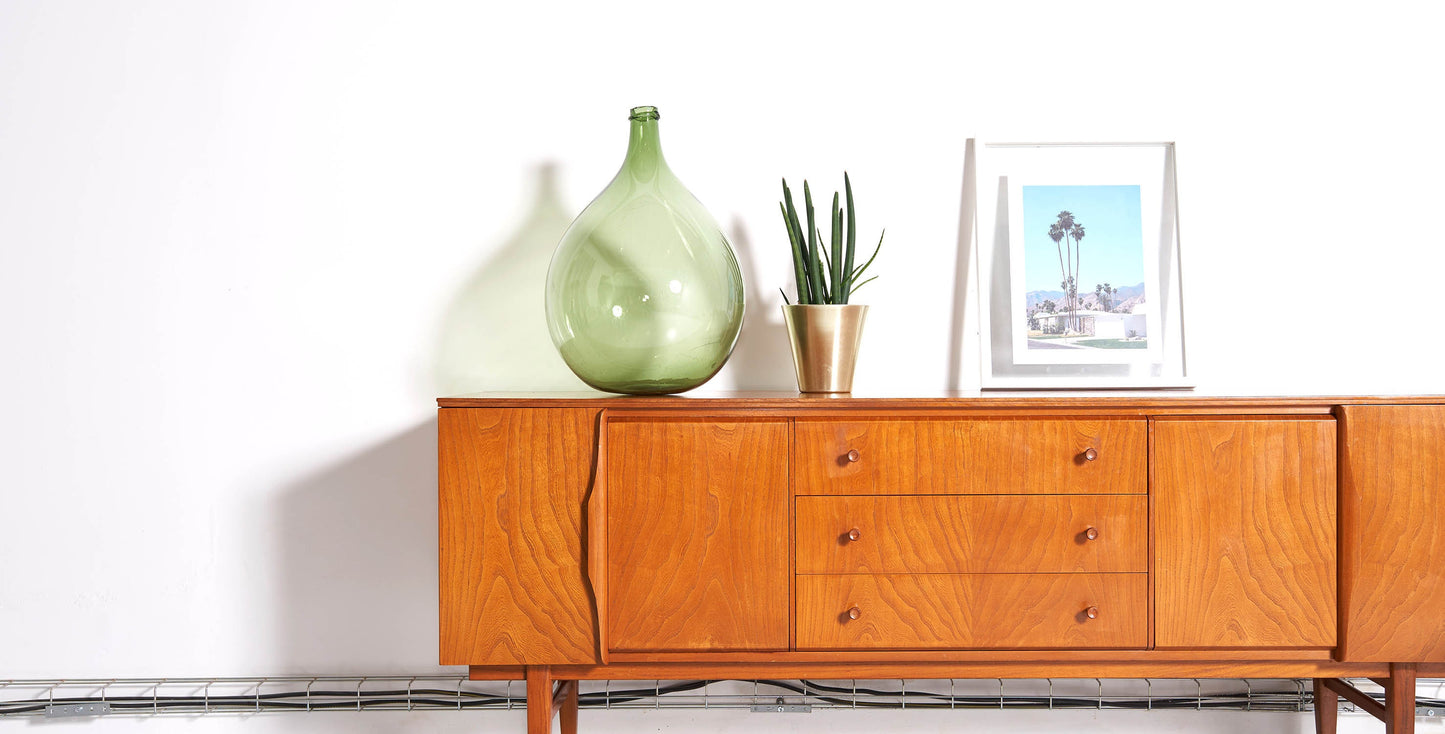 XXL size French Dame Jeanne vert 54L ancien 1960s vintage, antique vase