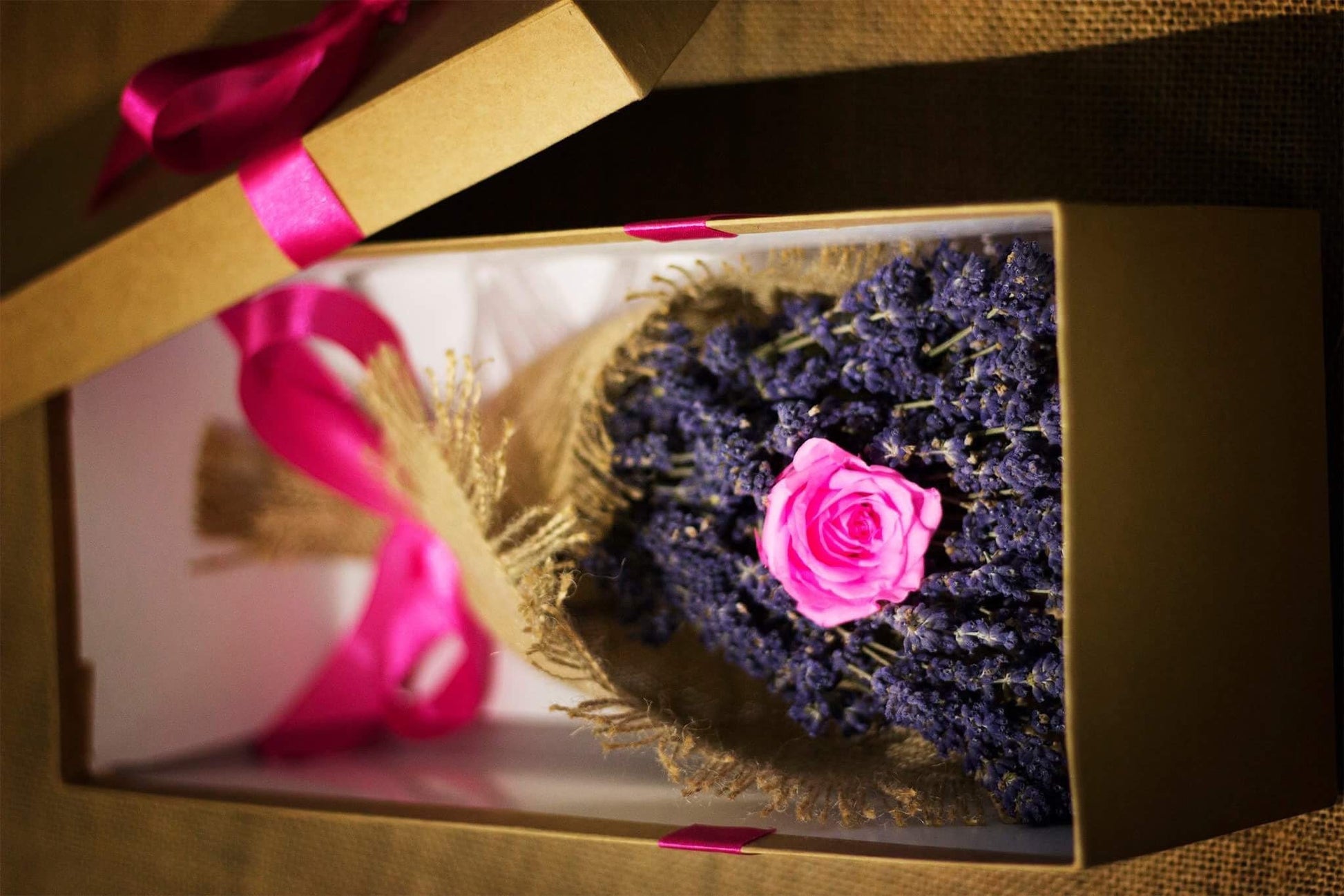 Lavender flower box, lavendula, lavande