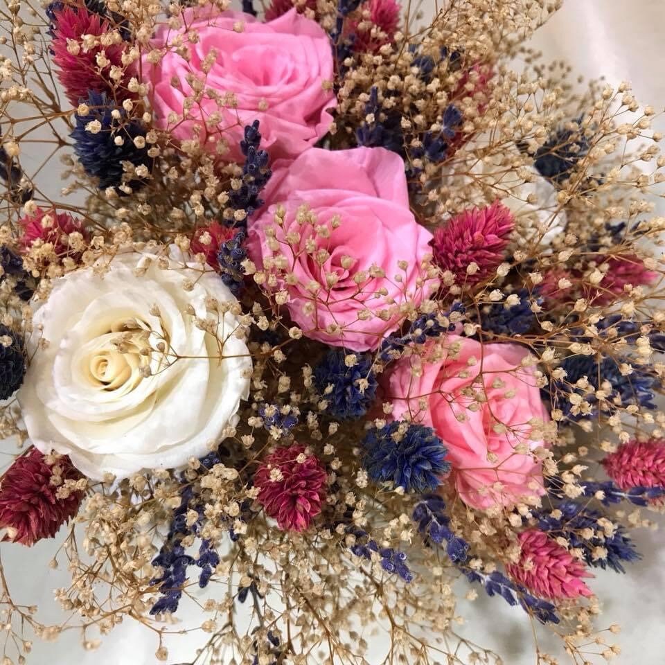 Bouquet Mariguetta, preserved, dried bridal bunch, birthday gift