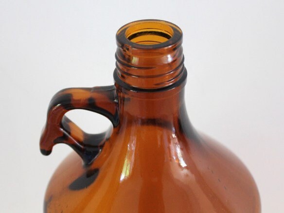 Dame Jeanne ancien ambre 3L avec anse, antique vase, French demijohn