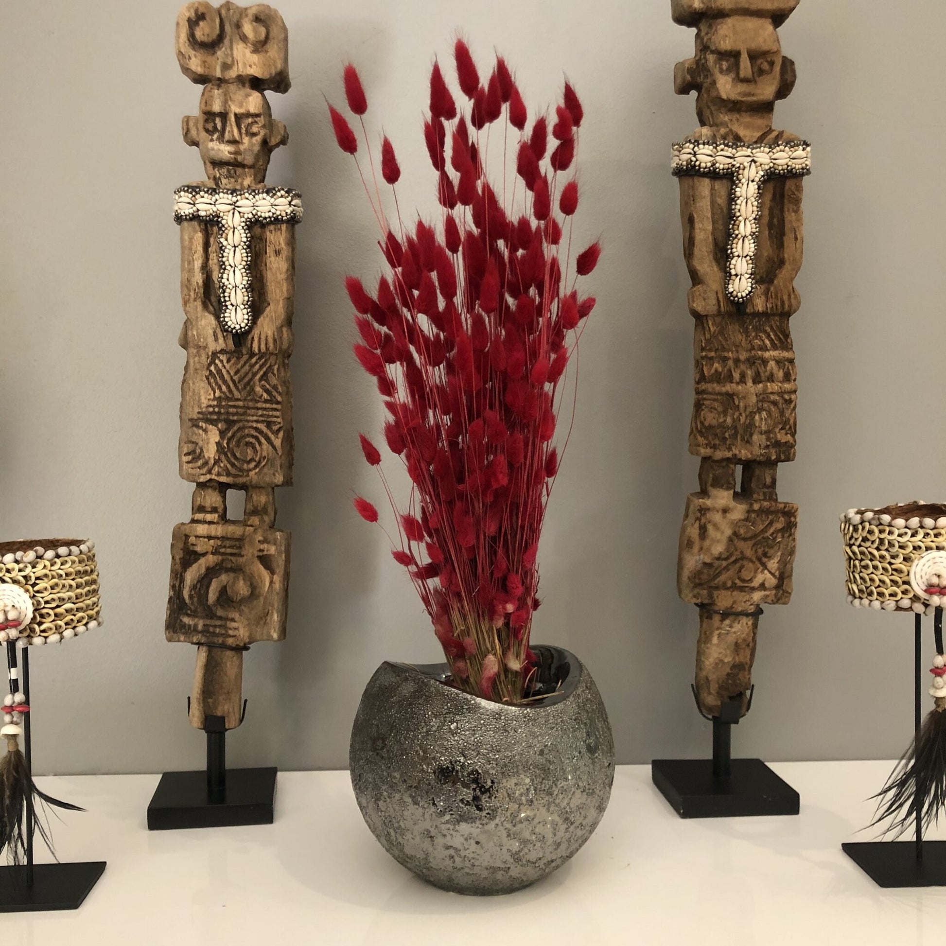 Lagurus hot red bunch, queue de lapin, bunny tail grass