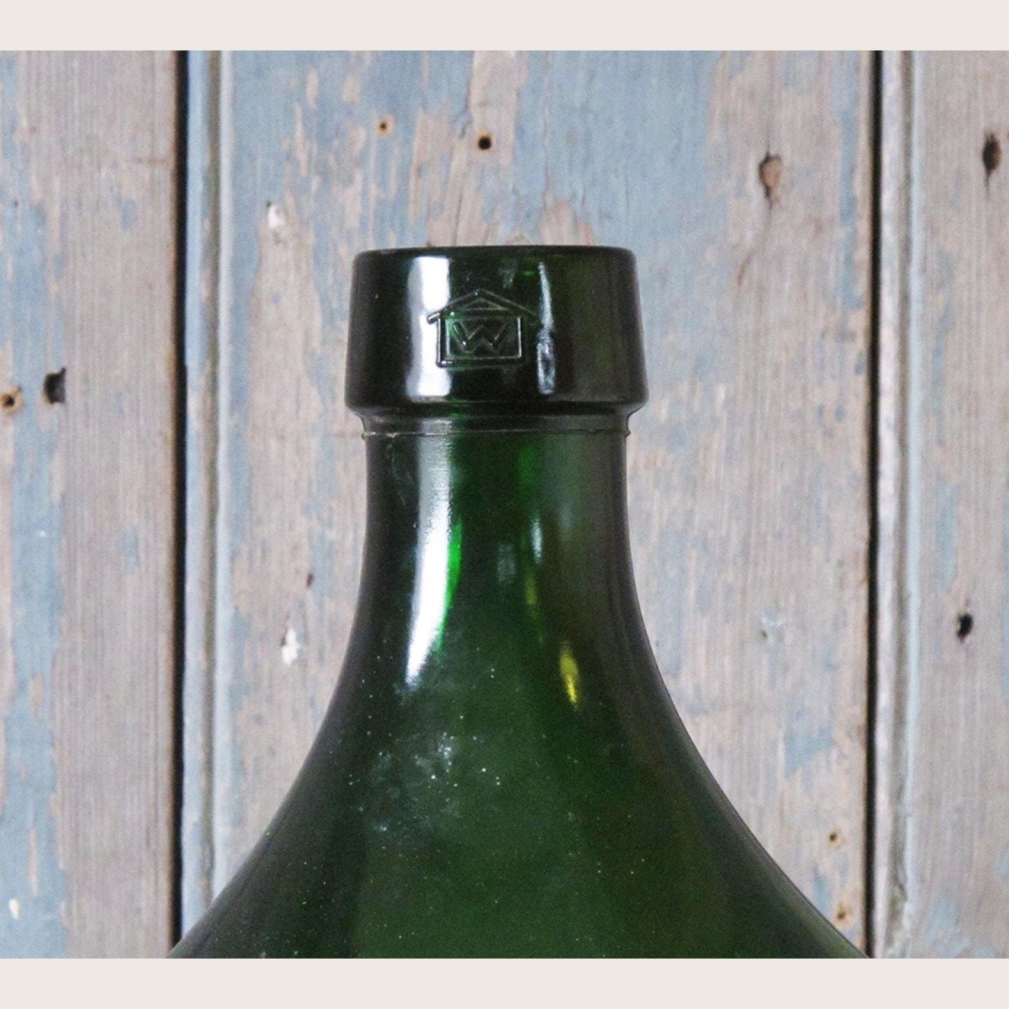 Rare Dame jeanne carboy 25L couleur vert mosse tres rare, 1900s