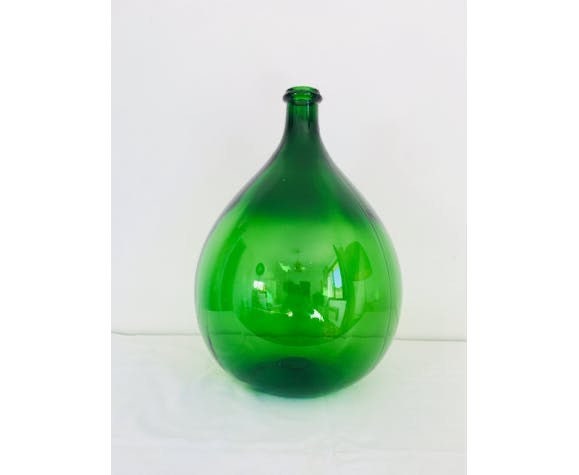 French Dame Jeanne ancien Vert coloris 10L, antique vase, vintage vase 1960s
