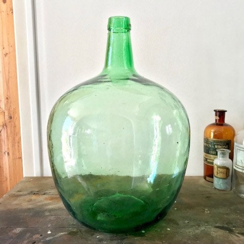 XL French Dame Jeanne/Demijohn ancien style visera 25L, ancien vase, antique vase