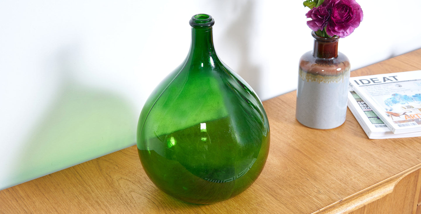 French Dame Jeanne vert coloris 10L vintage 1960s