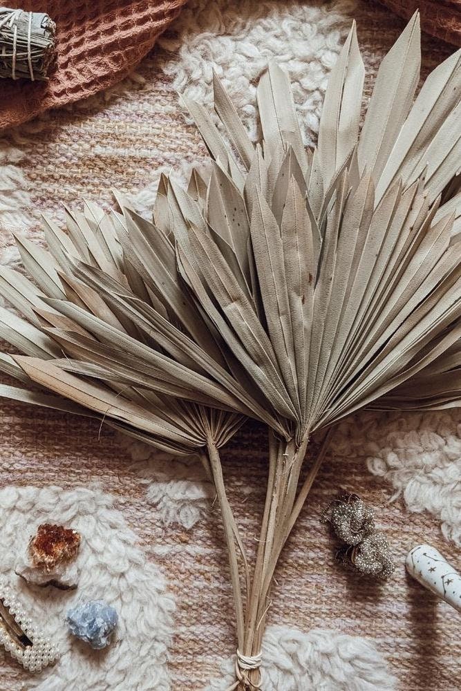 x5 Dried sun palm wedding decor, boho style, natural palm