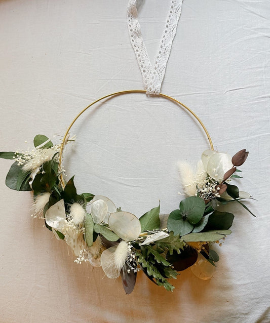 Couronne KIMBERLY, wall decoration, rustic decor, hanging wreath