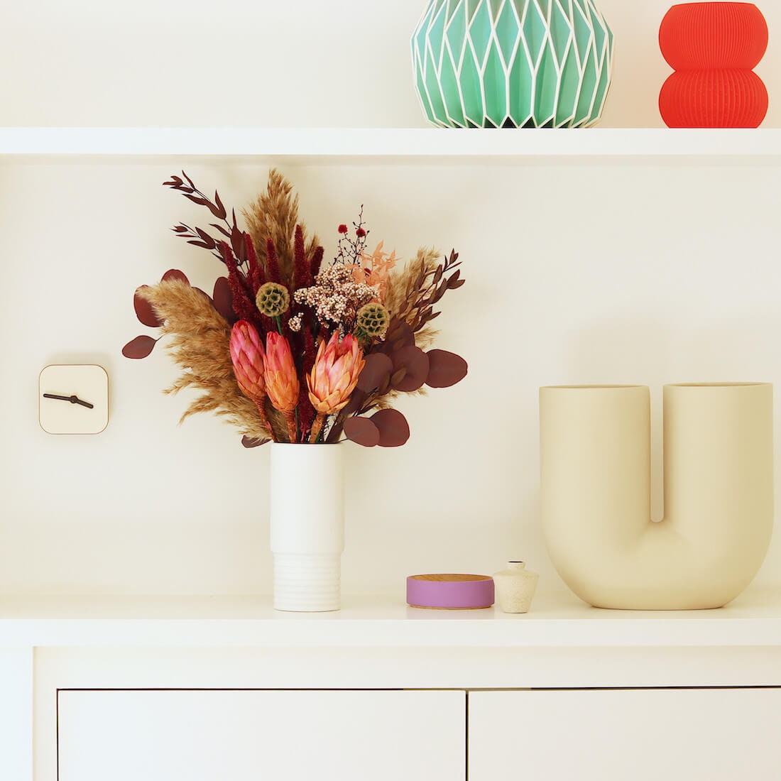 Bouquet Burgundy, dried flower composition floral, interior decoration, DYI