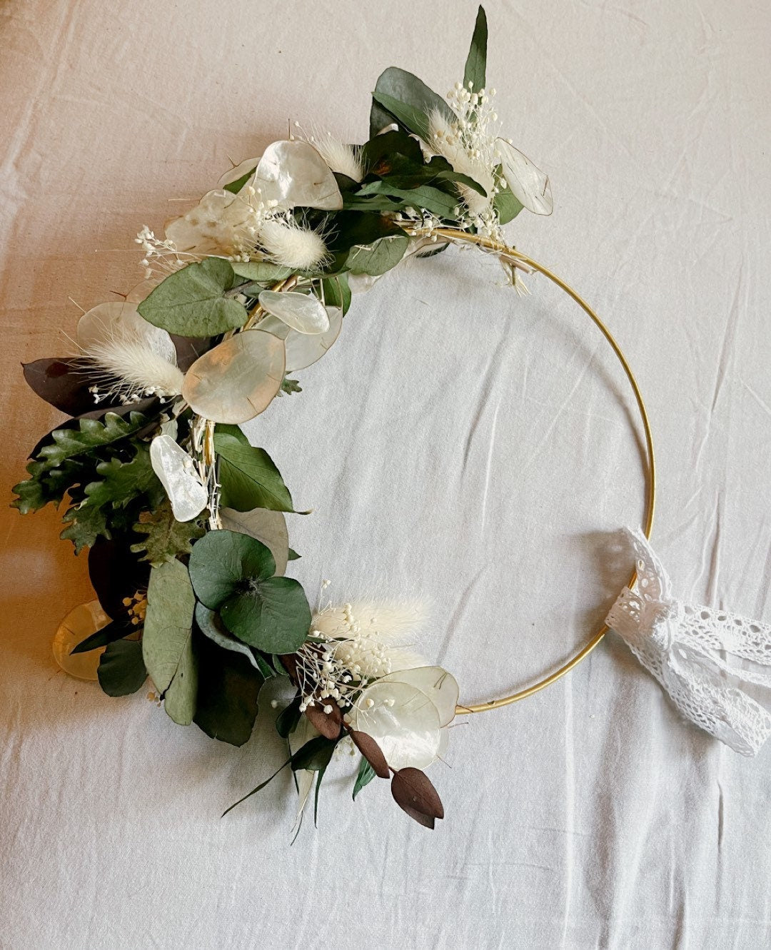Couronne KIMBERLY, wall decoration, rustic decor, hanging wreath
