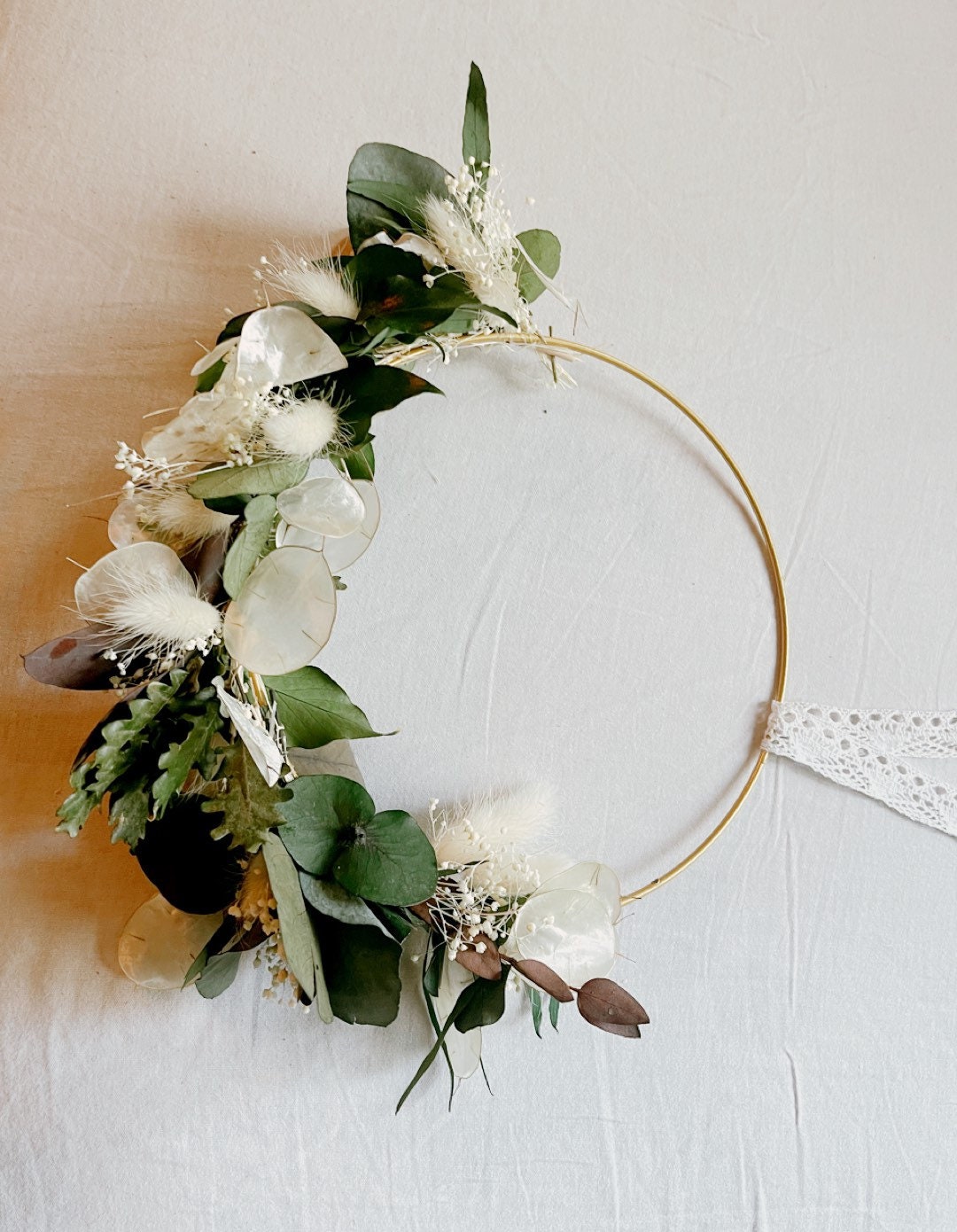 Couronne KIMBERLY, wall decoration, rustic decor, hanging wreath