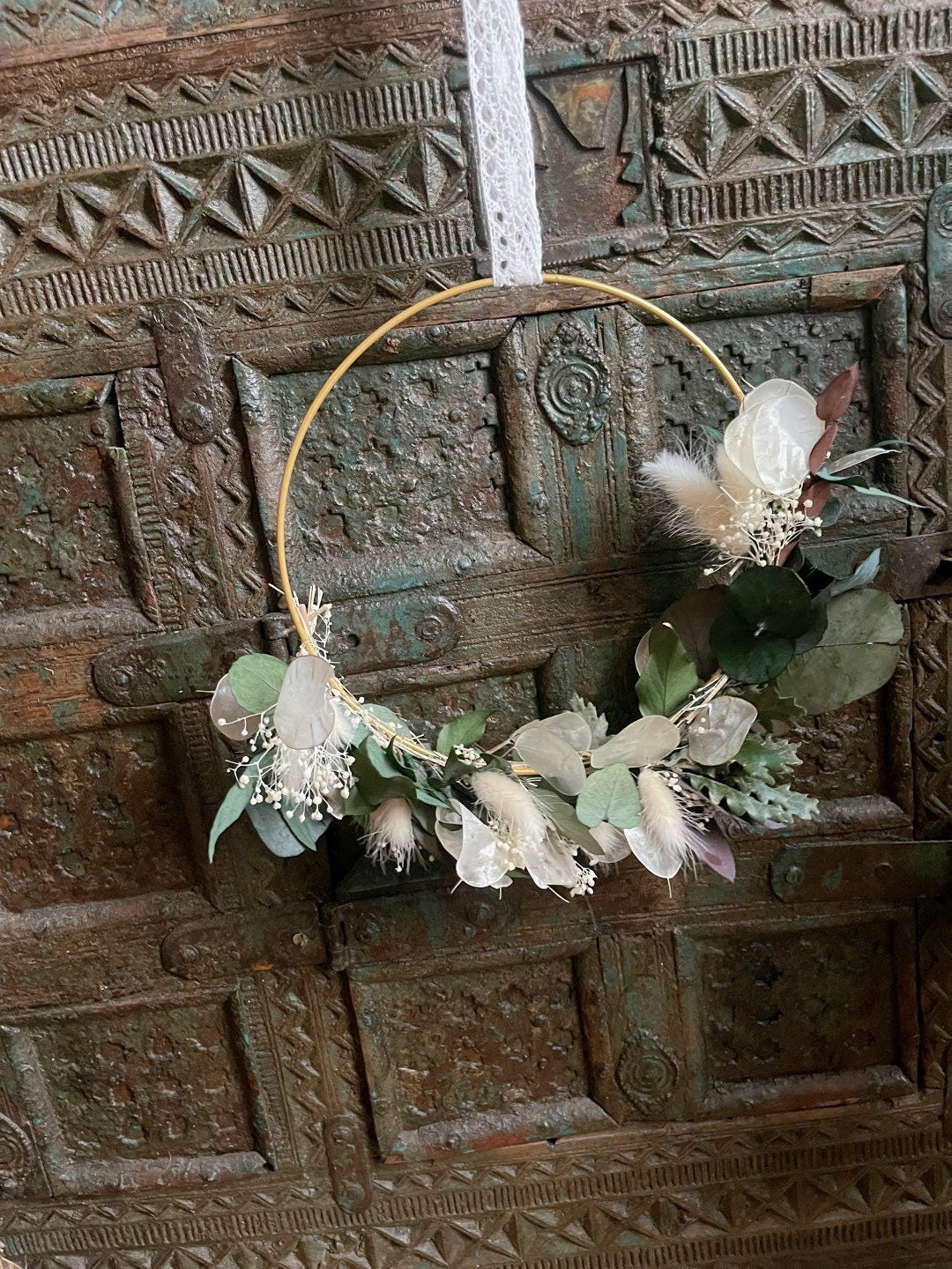 Couronne KIMBERLY, wall decoration, rustic decor, hanging wreath