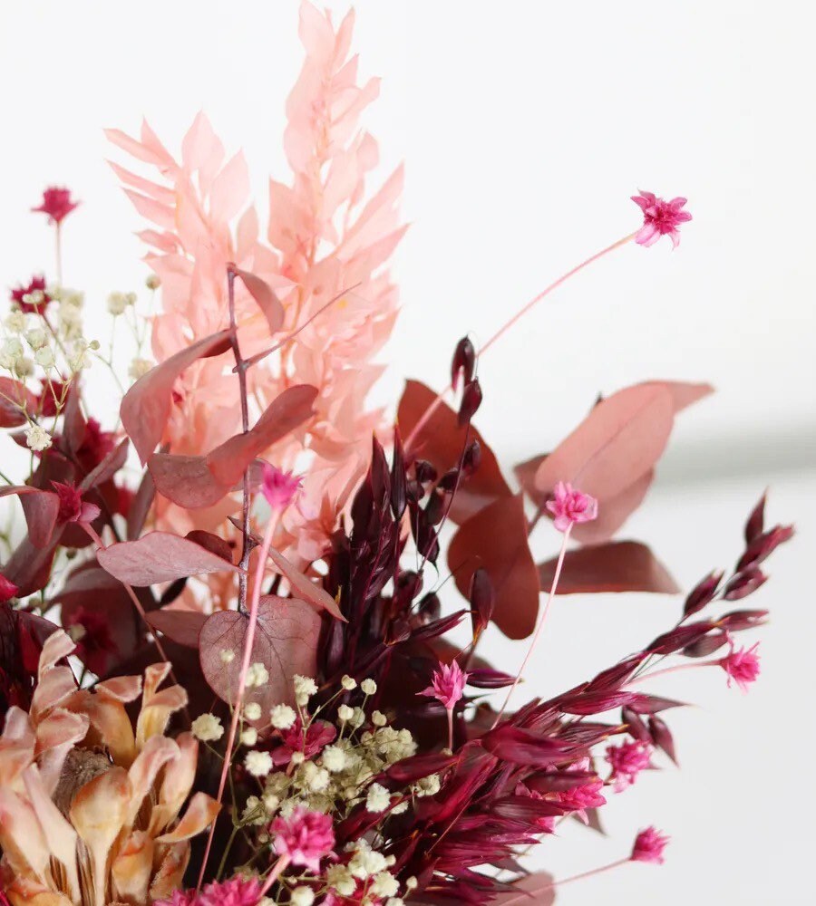 KRISTINA bouquet, composition floral, mix bunch RED burgundy bunch, valentine bouquet, Noel/Christmas decoration