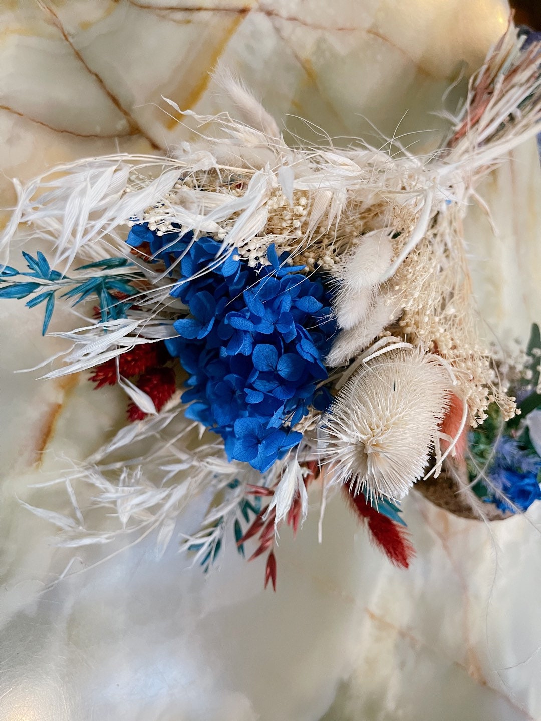 VALENTINE bouquet, composition floral hortensia blue mix bunch, DYI, décoration interieur