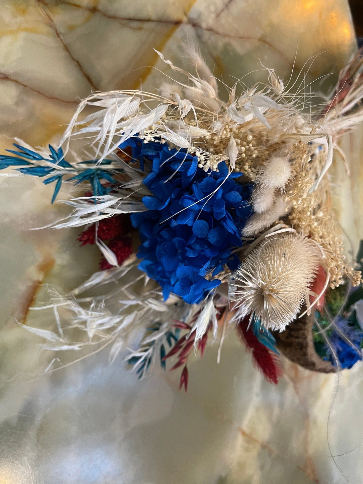 VALENTINE bouquet, composition floral hortensia blue mix bunch, DYI, décoration interieur