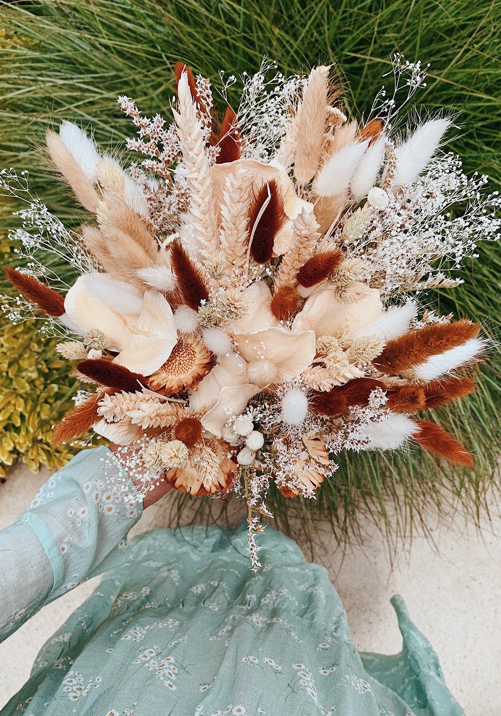 TANGERIN dried flower composition floral, interior decoration, DYI