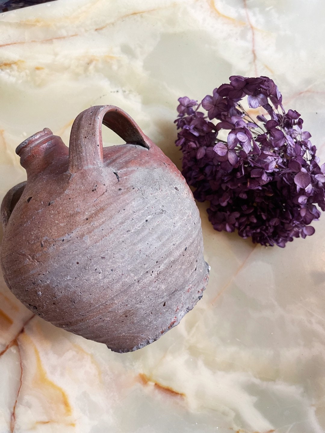Large French sandstone carafe- French countryside / Ancient terracotta pottery