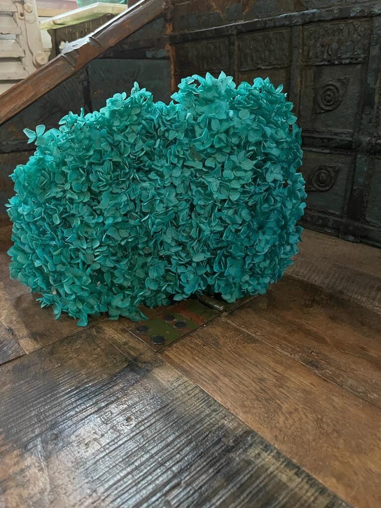 Big size Preserved hydrangea tiffany blue Dimension 28cm, hortensia, fleurs stabilisé