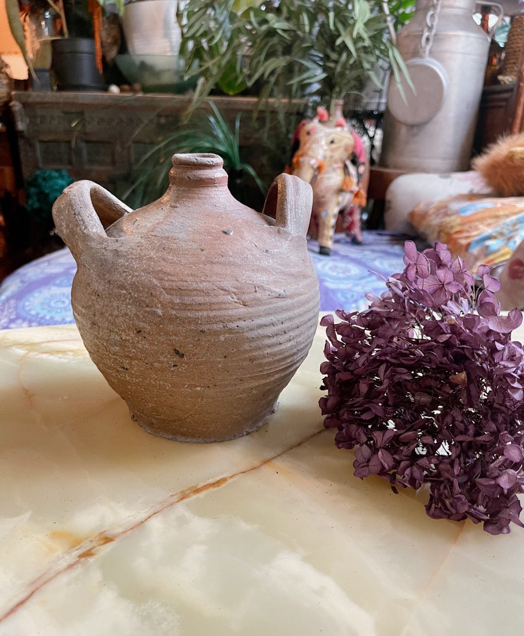 Large French sandstone carafe- French countryside / Ancient terracotta pottery