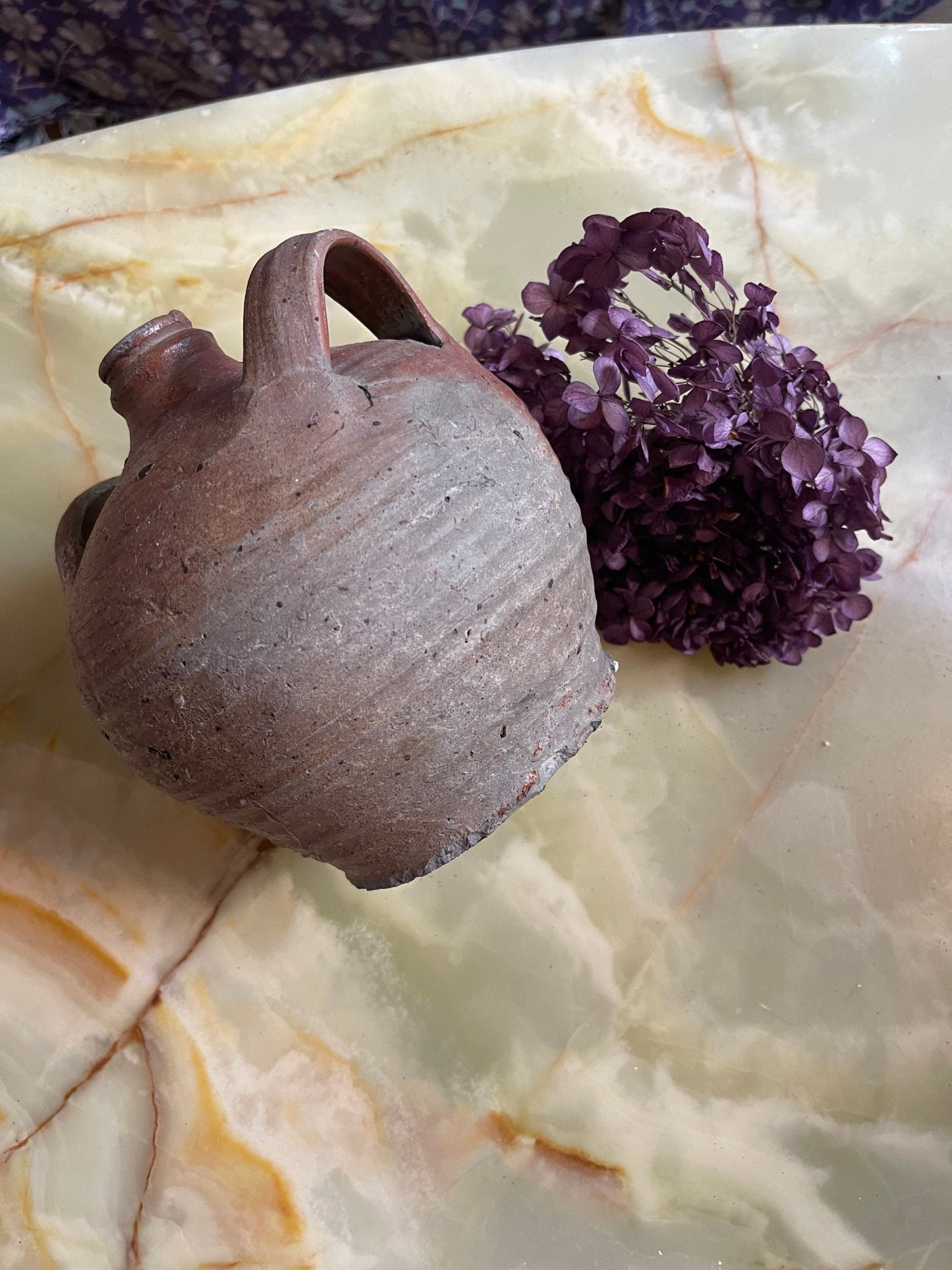 Large French sandstone carafe- French countryside / Ancient terracotta pottery