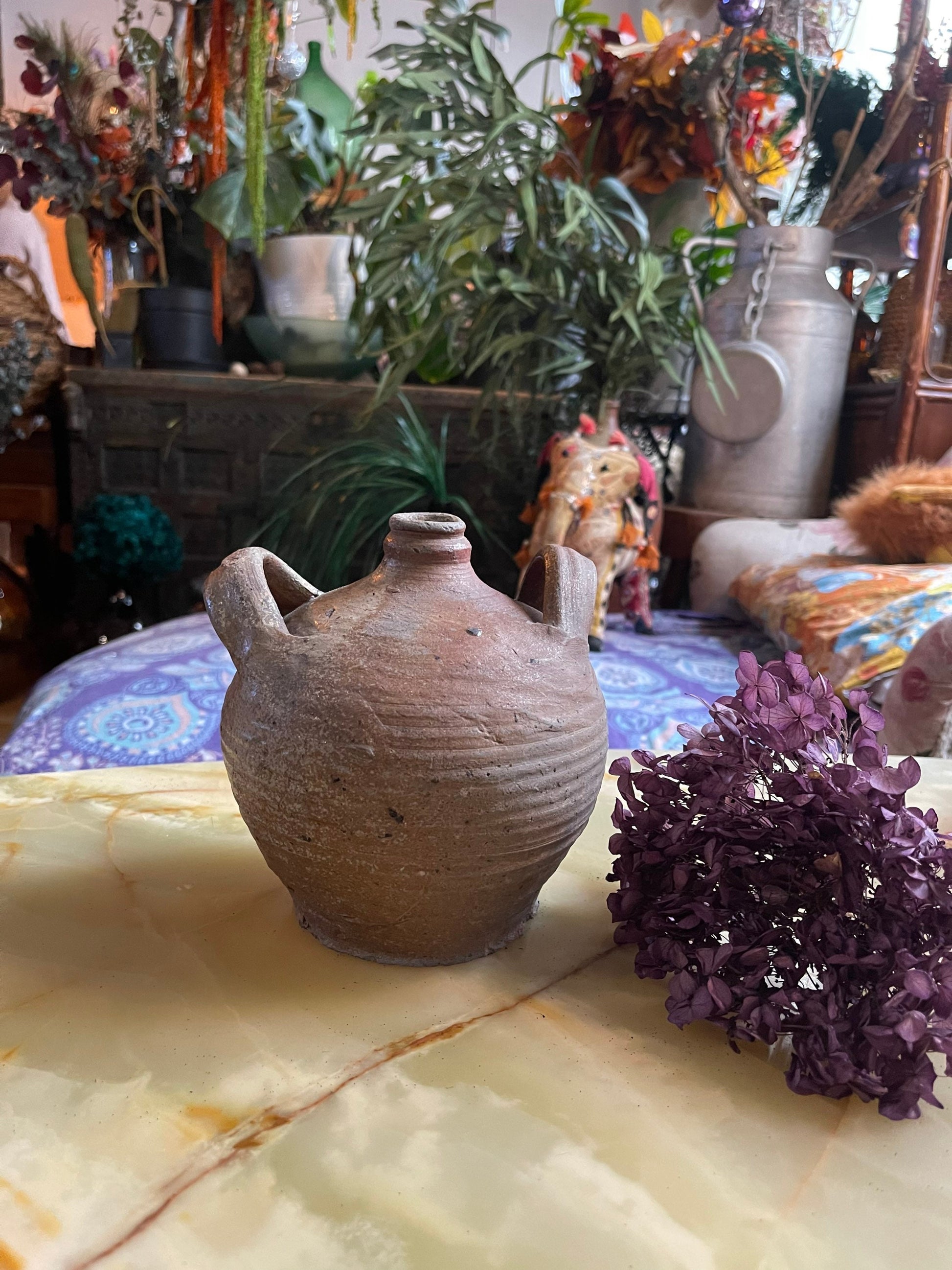 Large French sandstone carafe- French countryside / Ancient terracotta pottery