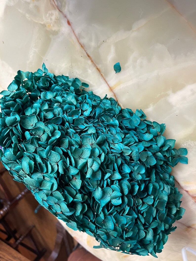 Big size 20-22cm preserved dark blue pétrole hydrangea,hortensia DYI decoration, wedding