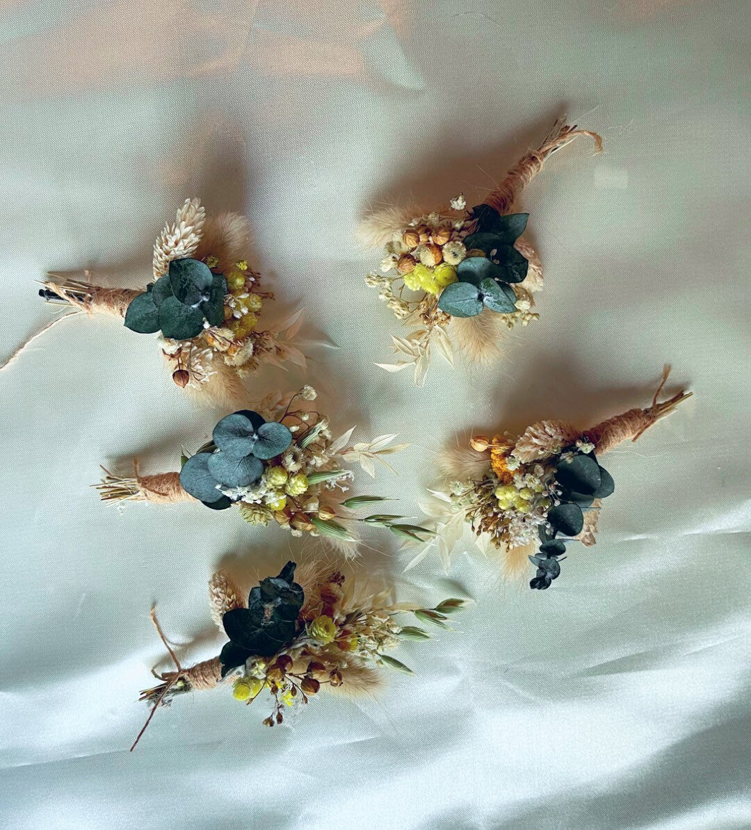 CLOE boutonniere preserved foliage mix dried flower, bridal accessories, wedding DYI