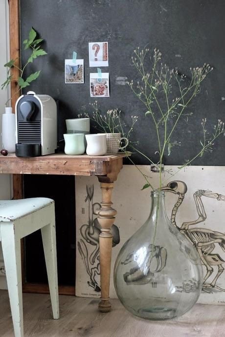 Dame Jeanne transparent 10L, ancien vase, vintage vase de 1960s