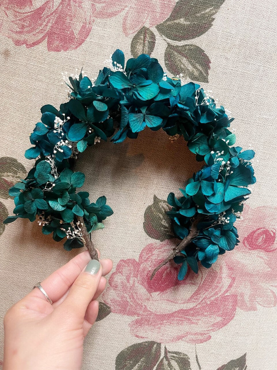 Serre tete blue saphire color- wedding preserved corsage and boutonniere, Diy wedding decoration, brisdmaid