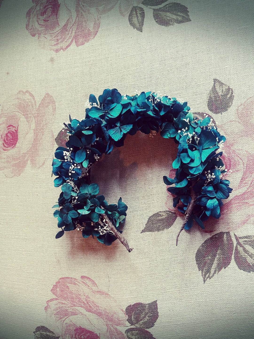 Serre tete blue saphire color- wedding preserved corsage and boutonniere, Diy wedding decoration, brisdmaid