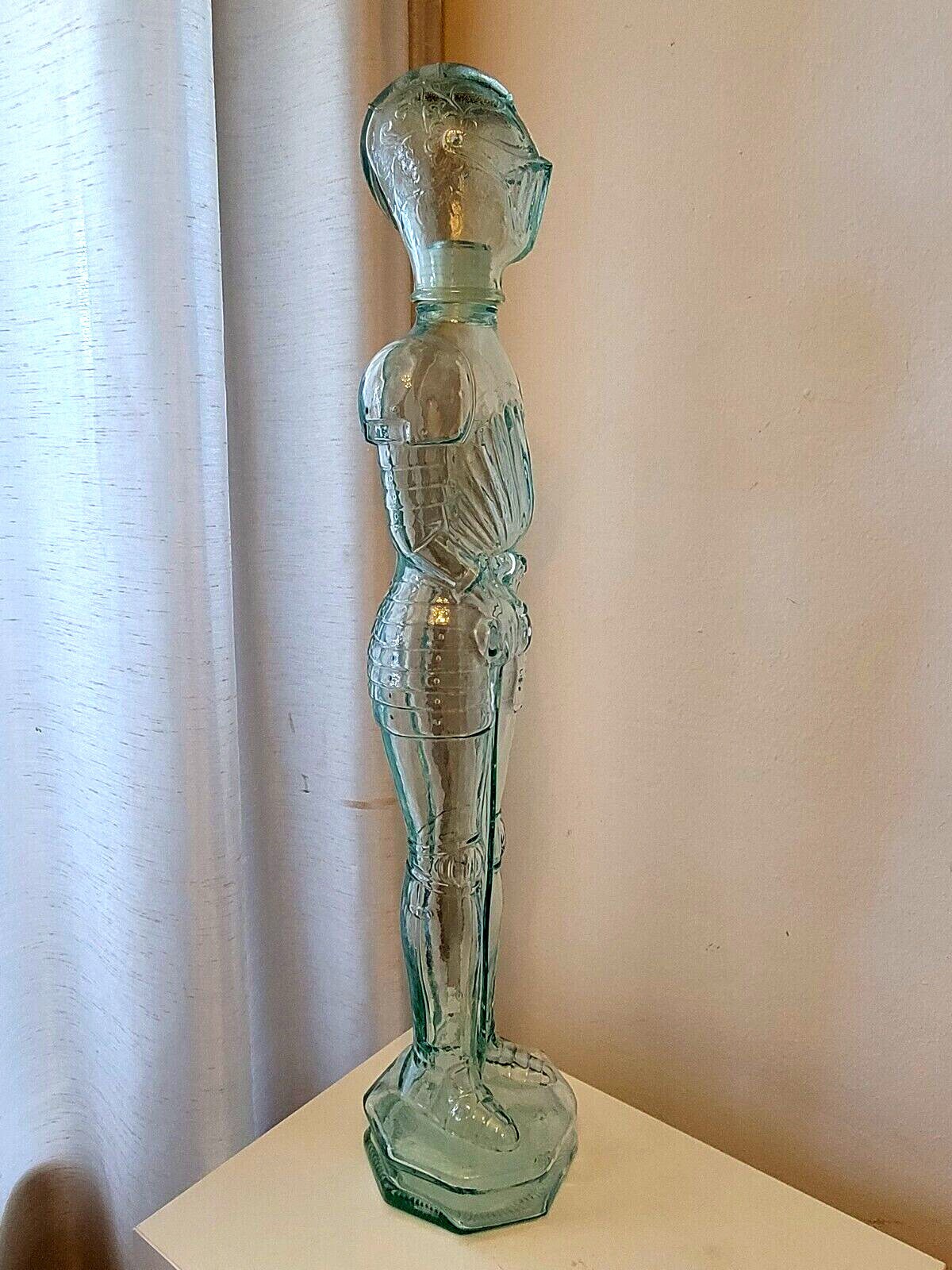 Rare Long bouteille de vins italienne transparent Toscan en verre Chianti Decanter from Casa Vento Chianti, 1979 Made in Italy