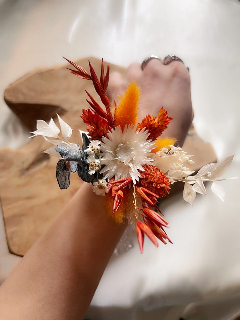 Terracota wedding preserved corsage and boutonniere, Diy wedding decoration, brisdmaid