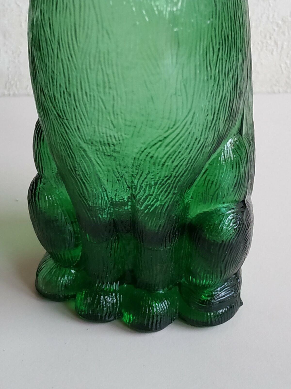 Vintage empoli Large Dog 15 inch tall green decanter, Vintage art deco,Vintage empoli Made in Italy since 1960s