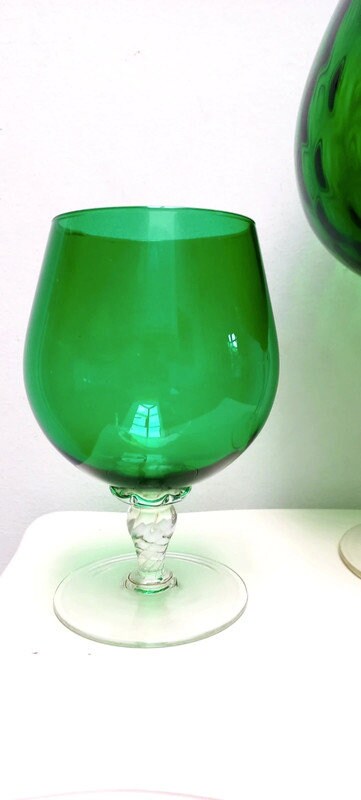 Ancien Mid Century Italian Empoli Glass - Pack of 2 - since 1960s