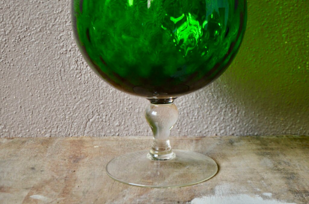 Ancien Mid Century Italian Empoli Glass - Pack of 2 - since 1960s