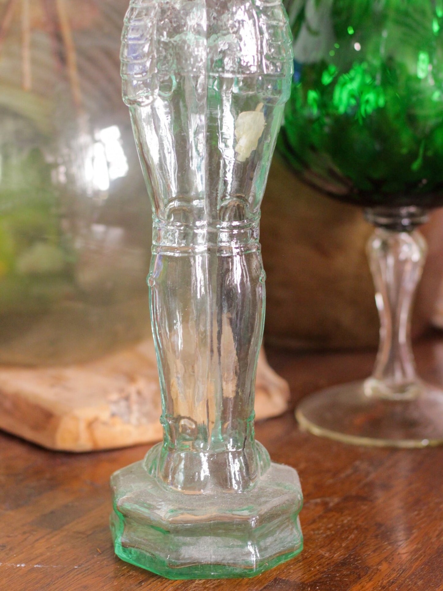 Rare Long bouteille de vins italienne transparent Toscan en verre Chianti Decanter from Casa Vento Chianti, 1979 Made in Italy