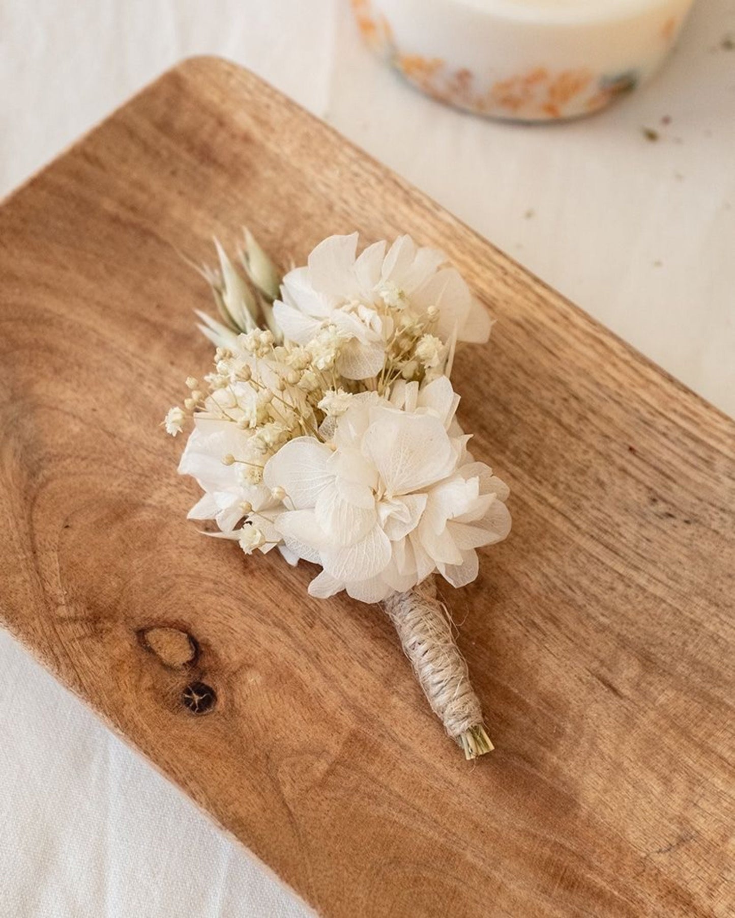 MIMI wedding boutonniere/ buttonhole for bride and groom
