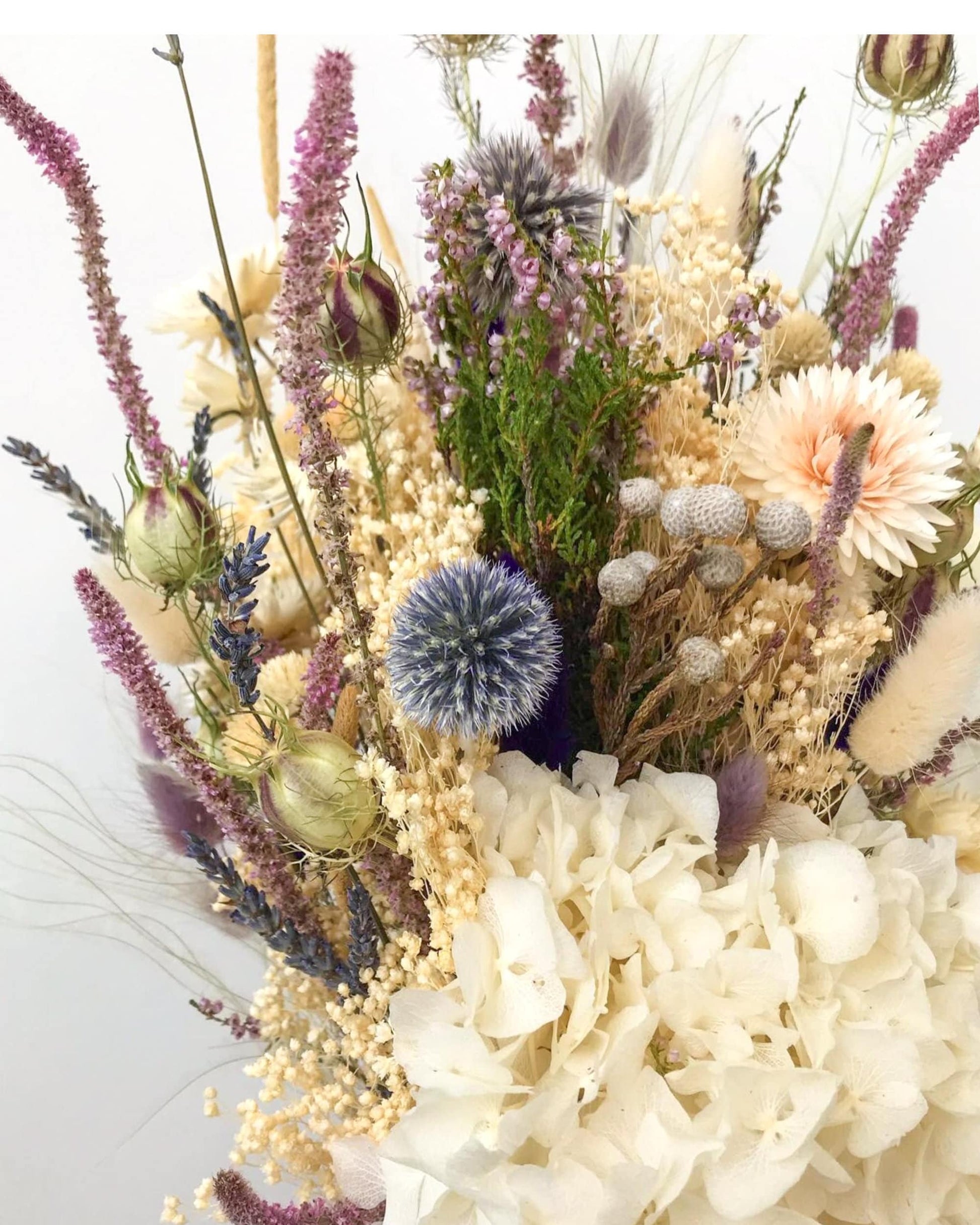 WHITE LADY flower bouquet for wedding, house decoration in white and cream color