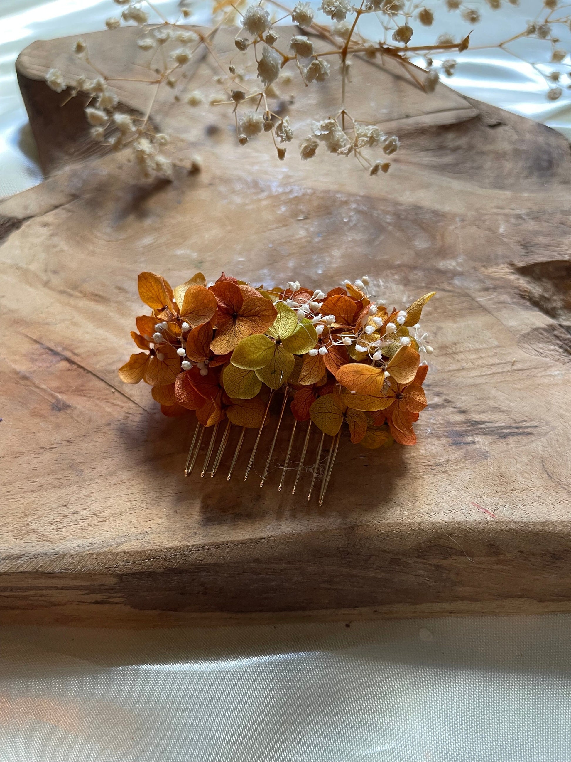 SARAH hair comb preserved hortensia , bridal accessories, wedding accessories DYI