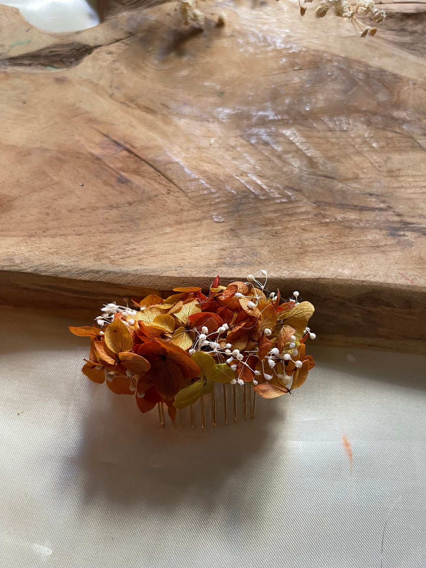 SARAH hair comb preserved hortensia , bridal accessories, wedding accessories DYI