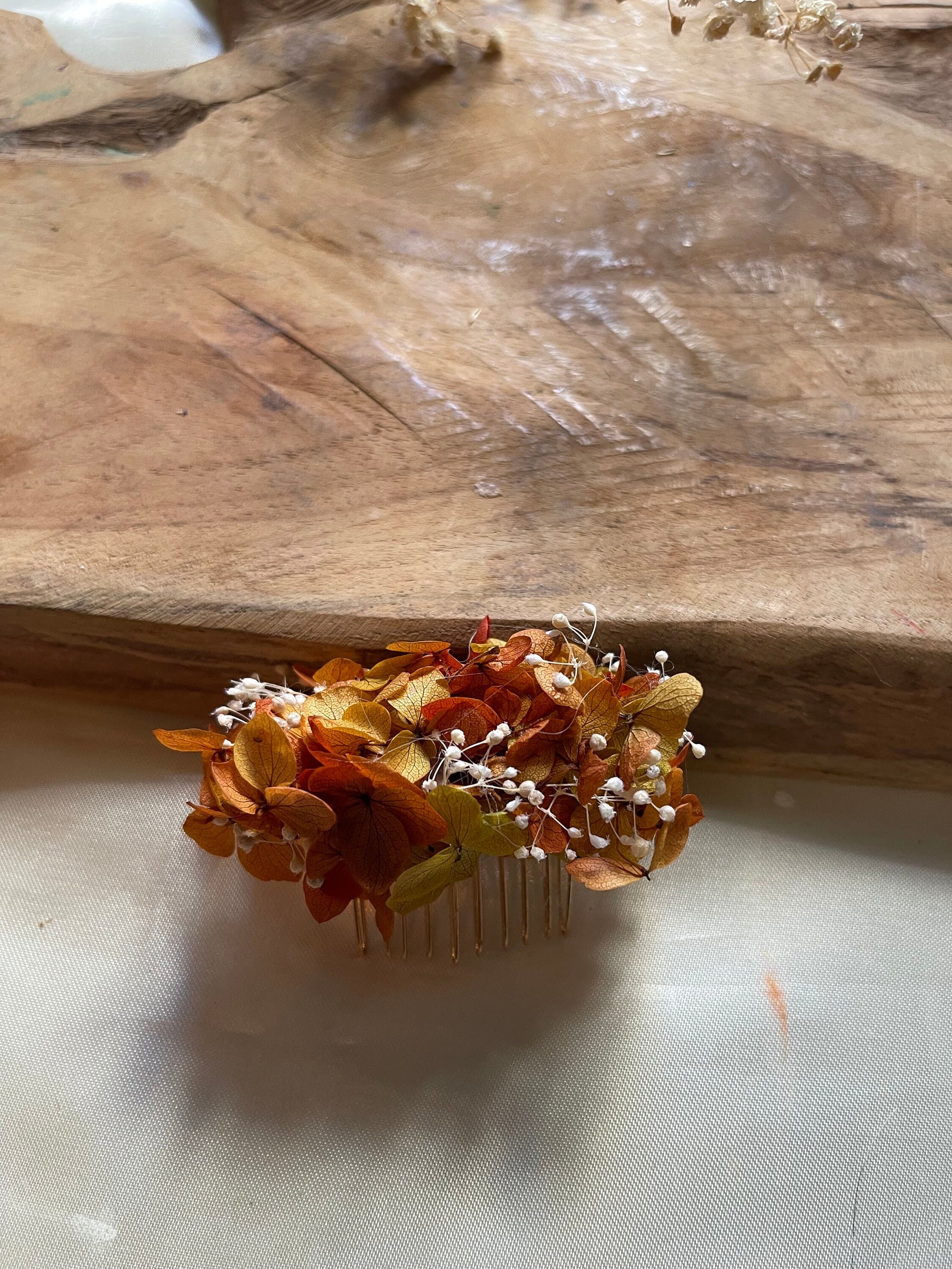 SARAH hair comb preserved hortensia , bridal accessories, wedding accessories DYI