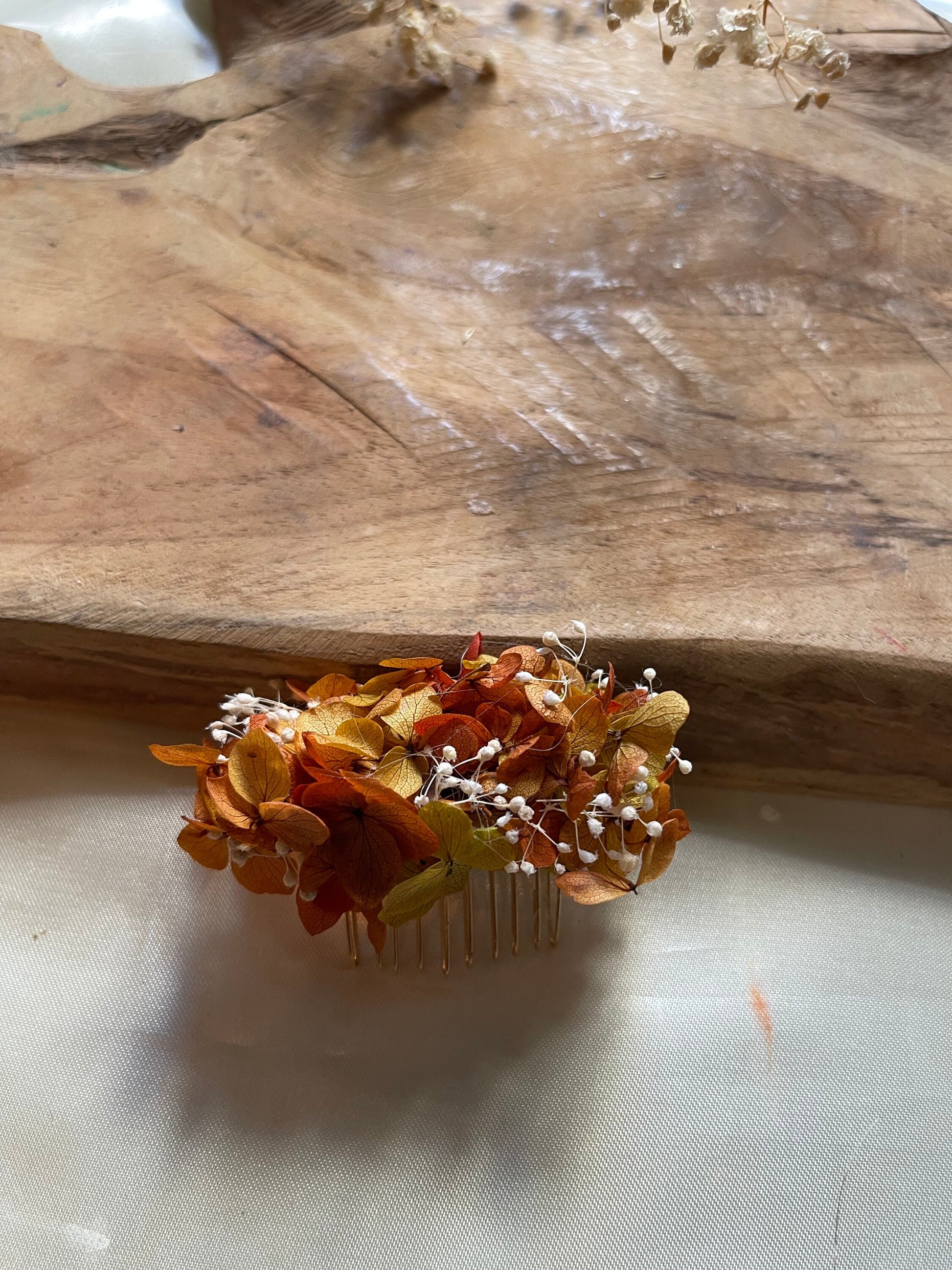SARAH hair comb preserved hortensia , bridal accessories, wedding accessories DYI