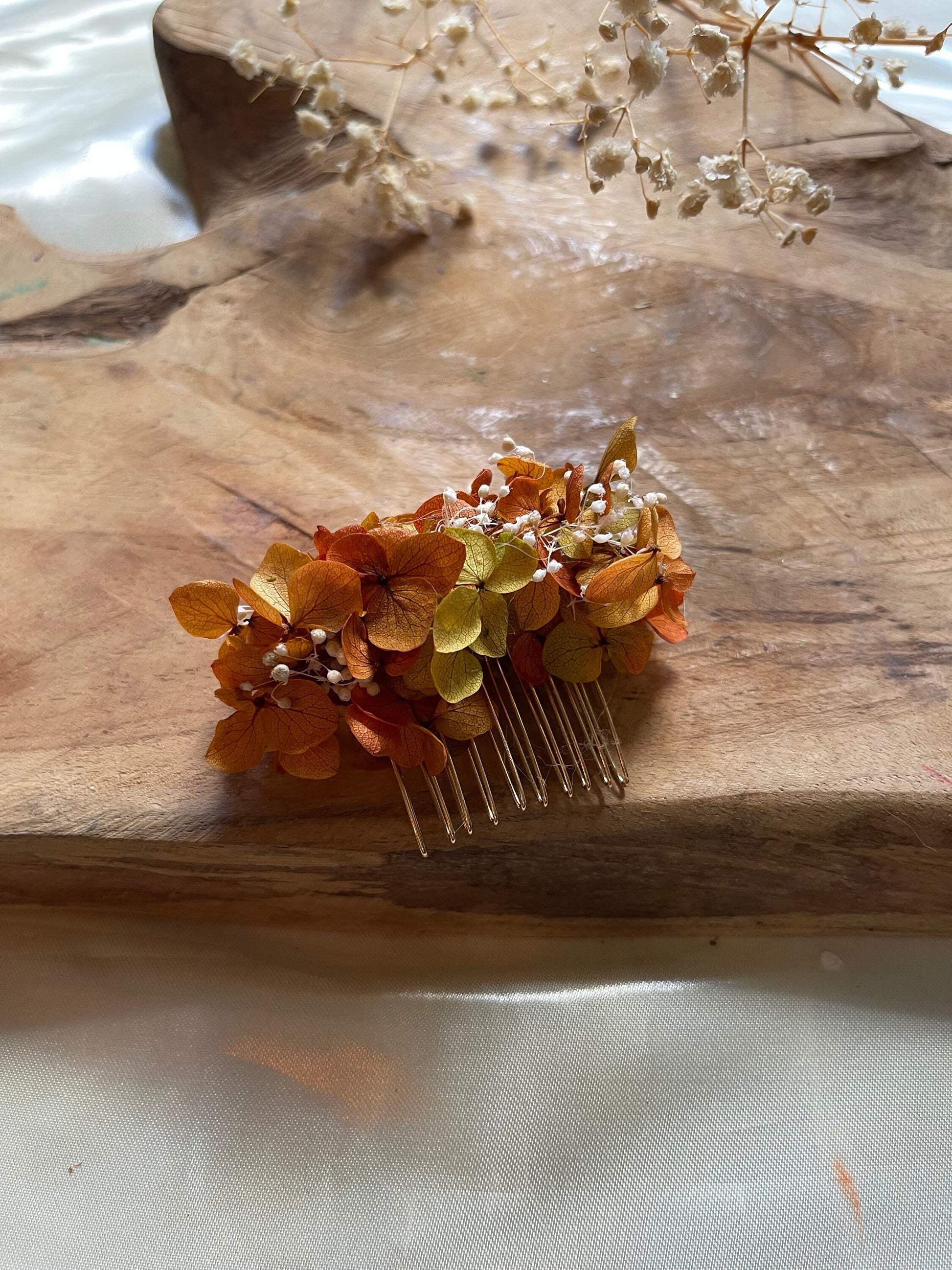 SARAH hair comb preserved hortensia , bridal accessories, wedding accessories DYI
