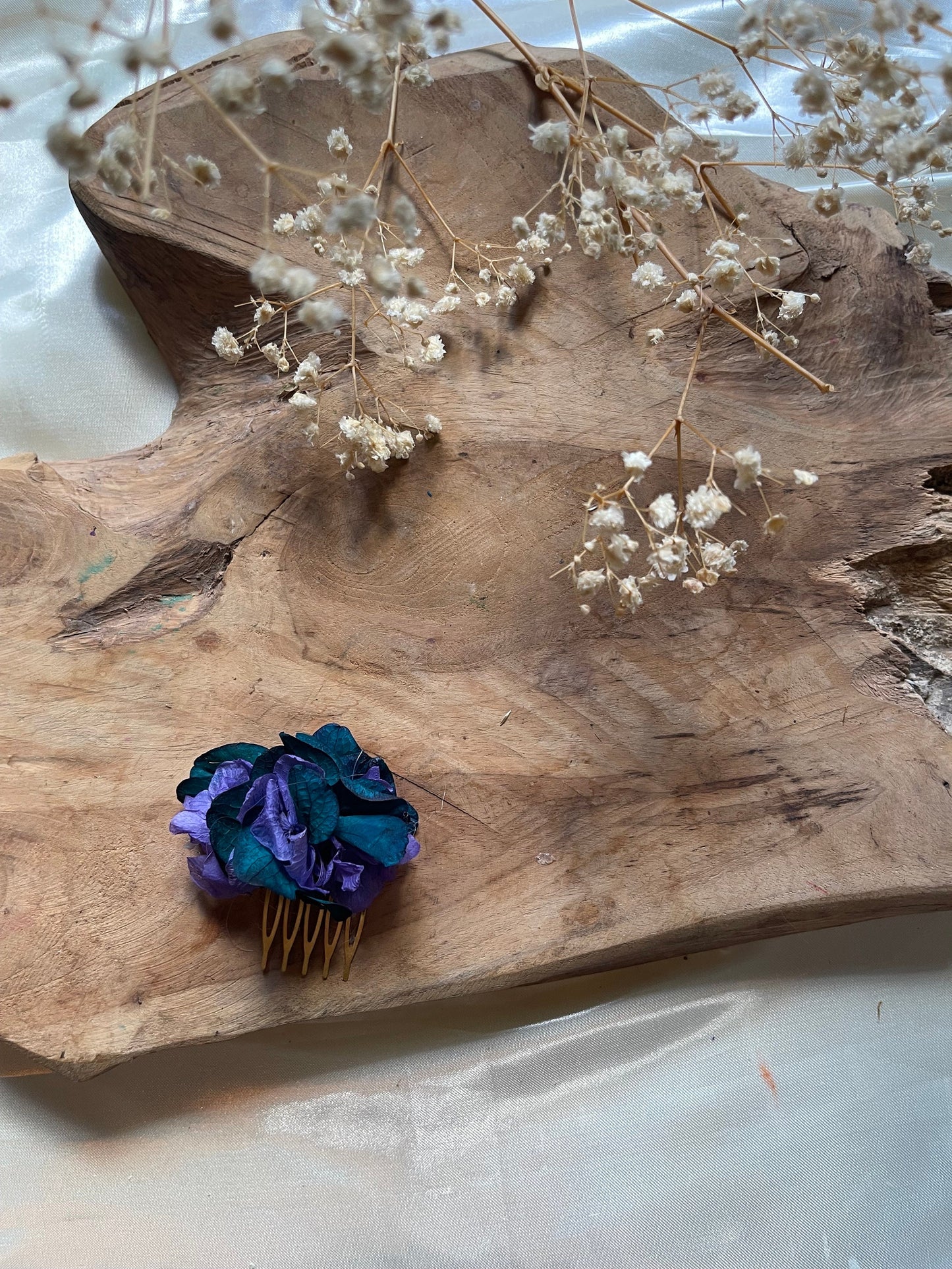 KATERINA hair comb preserved hortensia , bridal accessories, wedding accessories DYI