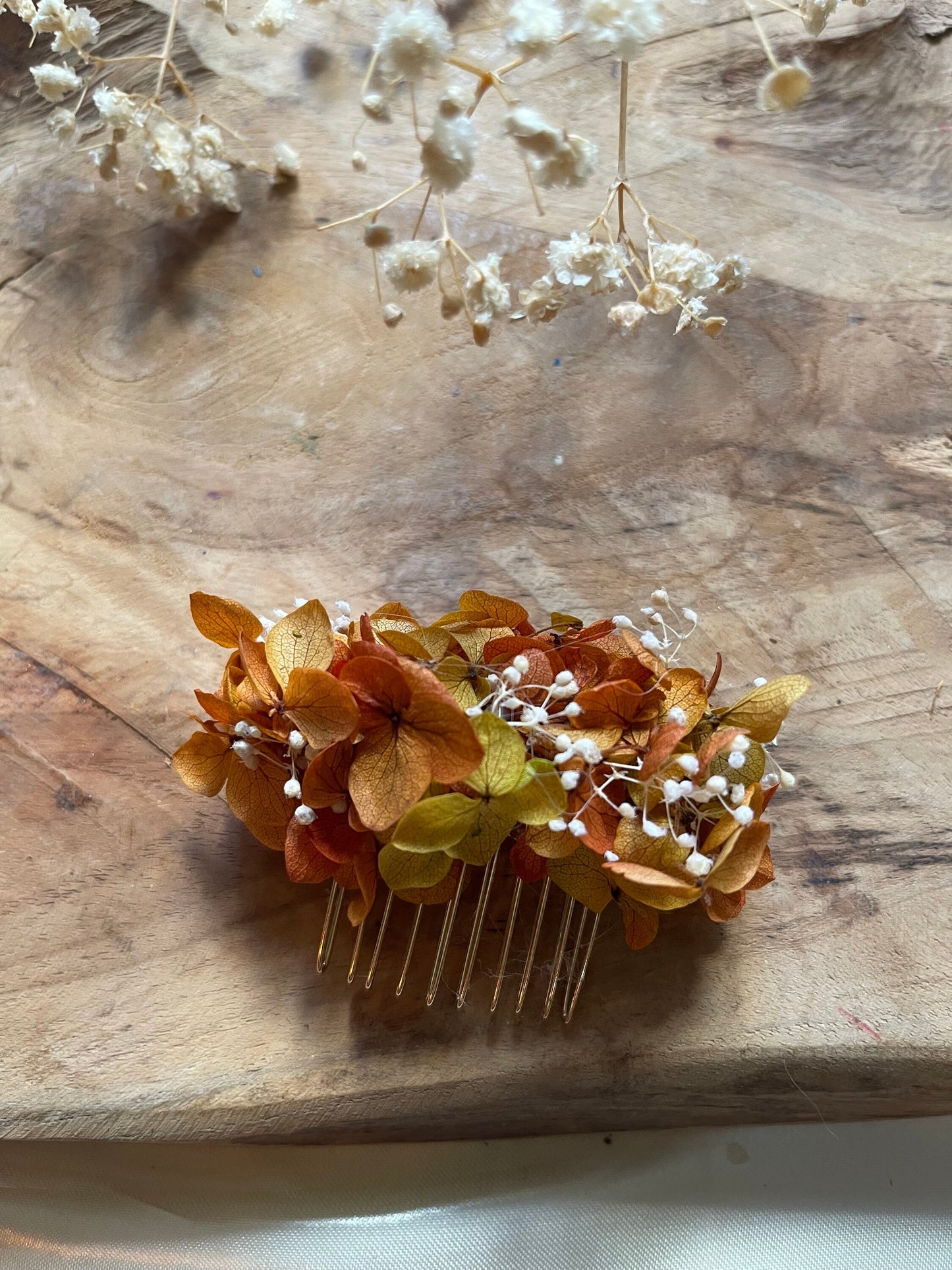 SARAH hair comb preserved hortensia , bridal accessories, wedding accessories DYI